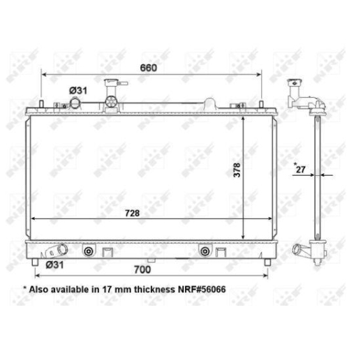 NRF K&uuml;hler, Motork&uuml;hlung EASY FIT 53198