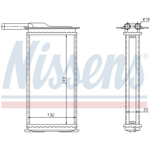 NISSENS W&auml;rmetauscher, Innenraumheizung 71761