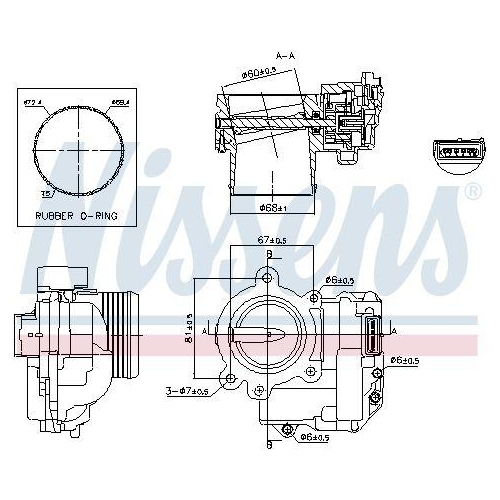 NISSENS Drosselklappenstutzen ** FIRST FIT ** 955171