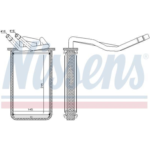 NISSENS W&auml;rmetauscher, Innenraumheizung 71768
