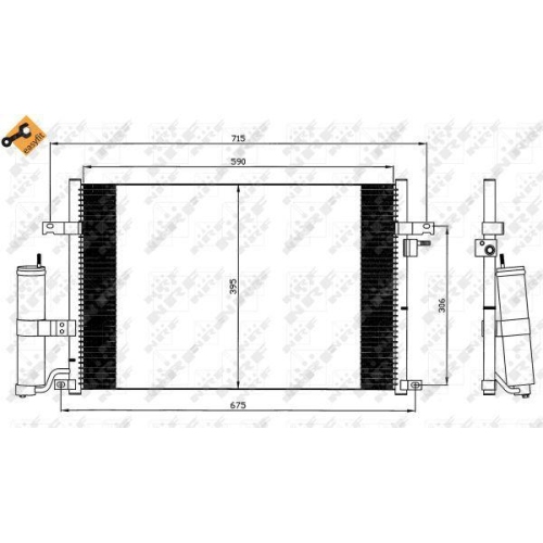 NRF Kondensator, Klimaanlage EASY FIT 35573