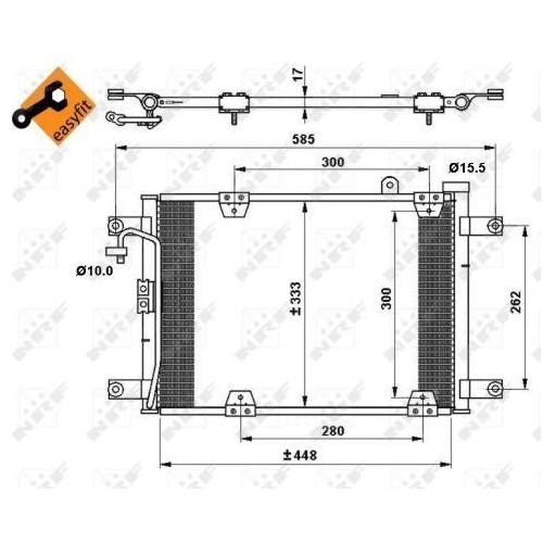 NRF Kondensator, Klimaanlage EASY FIT 35768