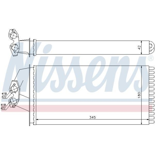 NISSENS W&auml;rmetauscher, Innenraumheizung 72036