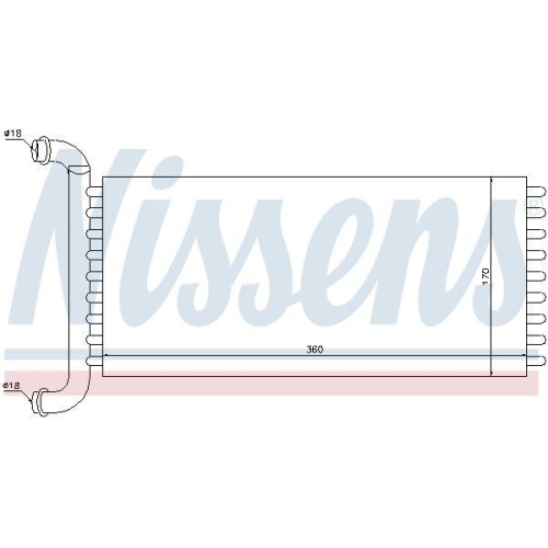 NISSENS W&auml;rmetauscher, Innenraumheizung 72037