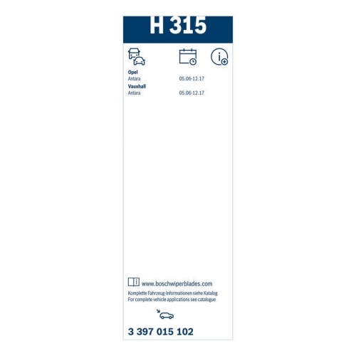 BOSCH Wischblatt Rear 3 397 015 102