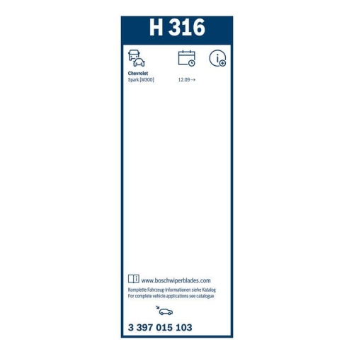BOSCH Wischblatt Rear 3 397 015 103