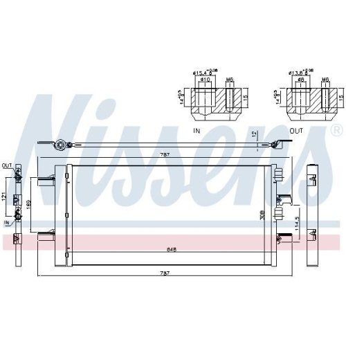 NISSENS Kondensator, Klimaanlage 940509