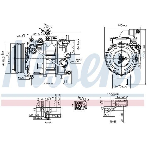 NISSENS Kompressor, Klimaanlage ** FIRST FIT ** 890880