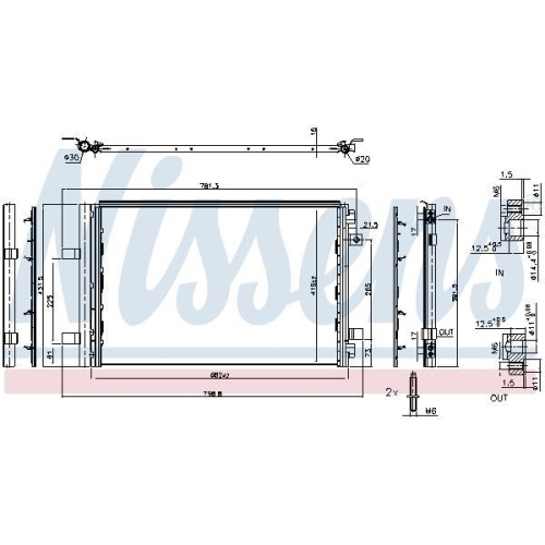 NISSENS Kondensator, Klimaanlage ** FIRST FIT ** 941283