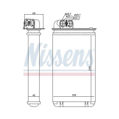 NISSENS W&auml;rmetauscher, Innenraumheizung ** FIRST FIT ** 72936