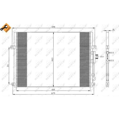 NRF Kondensator, Klimaanlage EASY FIT 35275