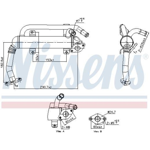 NISSENS Kühler, Abgasrückführung ** FIRST FIT ** 989397