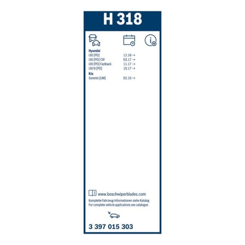 BOSCH Wischblatt Rear 3 397 015 303