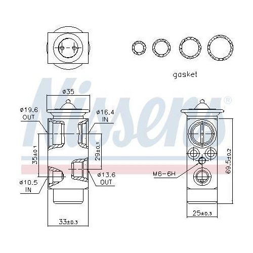 NISSENS Expansionsventil, Klimaanlage ** FIRST FIT ** 999324