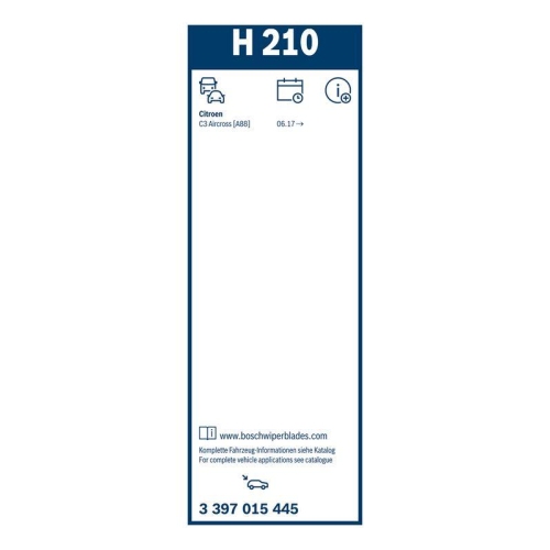 BOSCH Wischblatt Rear 3 397 015 445