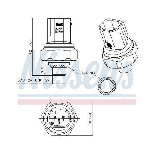 NISSENS Druckschalter, Klimaanlage ** FIRST FIT ** 301009