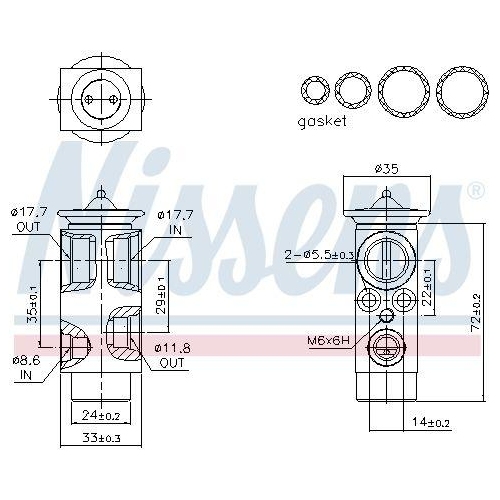 NISSENS Expansionsventil, Klimaanlage ** FIRST FIT ** 999329