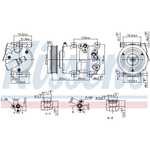 NISSENS Kompressor, Klimaanlage ** FIRST FIT ** 890899
