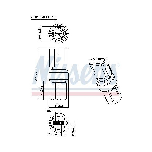 NISSENS Druckschalter, Klimaanlage ** FIRST FIT ** 301098