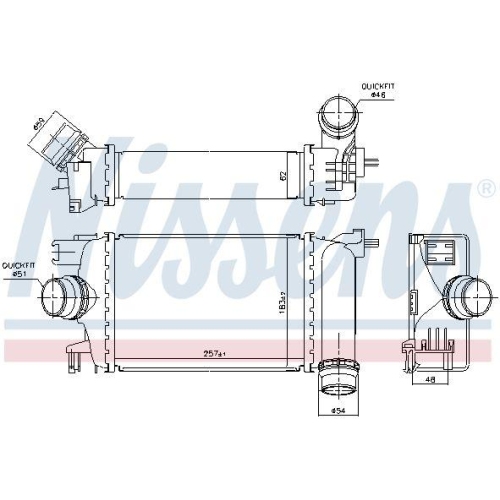 NISSENS Ladeluftk&uuml;hler ** FIRST FIT ** 961583