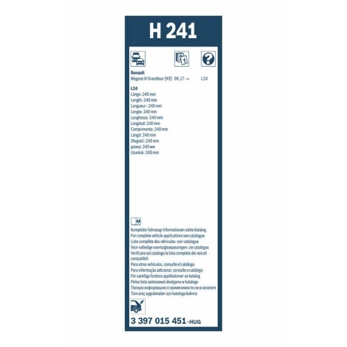 BOSCH Wischblatt Rear 3 397 015 451