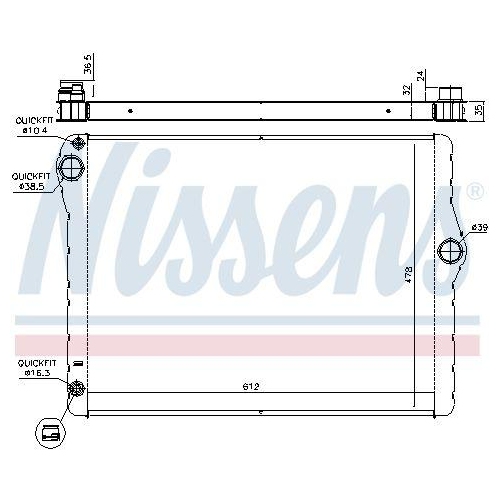 NISSENS Kühler, Motorkühlung ** FIRST FIT ** 60776