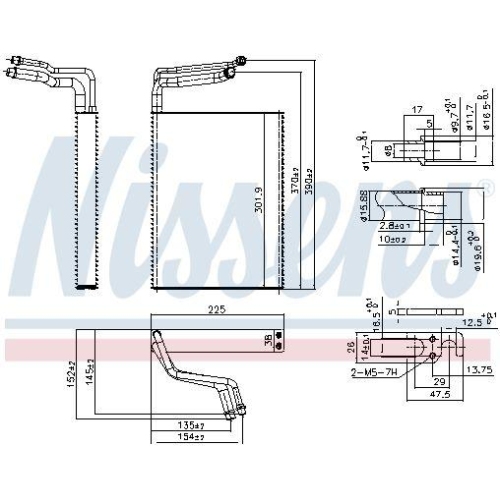 NISSENS Verdampfer, Klimaanlage 92361
