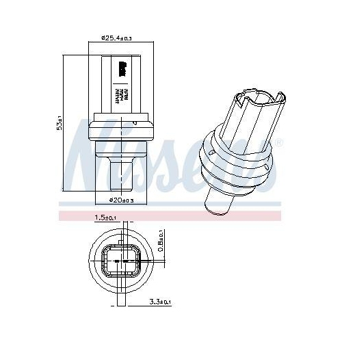 NISSENS Sensor, Kühlmitteltemperatur ** FIRST FIT ** 207021