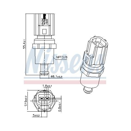 NISSENS Sensor, K&uuml;hlmitteltemperatur 207057