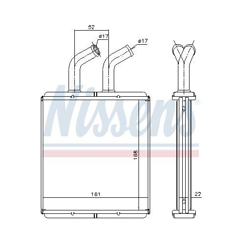 NISSENS W&auml;rmetauscher, Innenraumheizung 77514