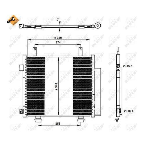 NRF Kondensator, Klimaanlage EASY FIT 350337