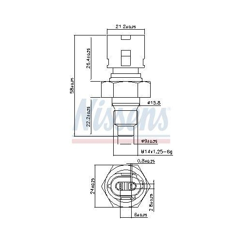 NISSENS Sensor, K&uuml;hlmitteltemperatur ** FIRST FIT ** 207075