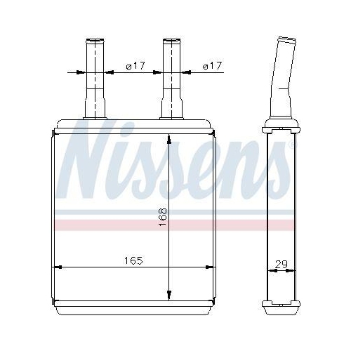 NISSENS W&auml;rmetauscher, Innenraumheizung 77604