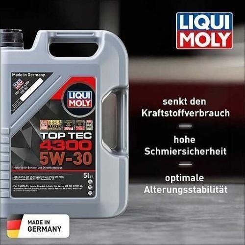 LIQUI MOLY Motor&ouml;l Top Tec 4300, 5W-30, 15-Liter - 3741 - ACEA C2