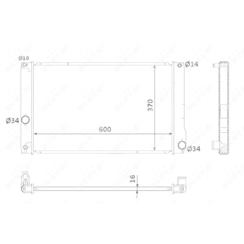NRF Kühler, Motorkühlung EASY FIT 53926