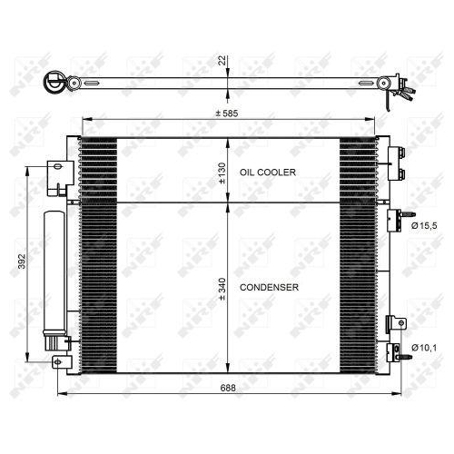 NRF Kondensator, Klimaanlage EASY FIT 350088