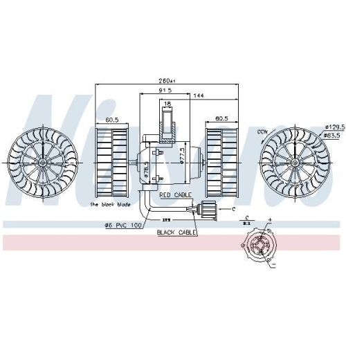 NISSENS Innenraumgebl&auml;se 87037