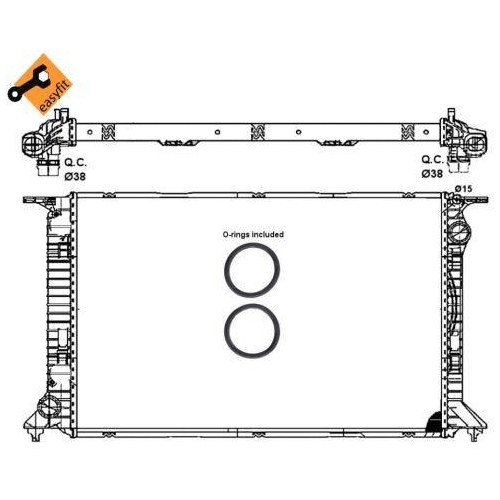 NRF Kühler, Motorkühlung EASY FIT 53064