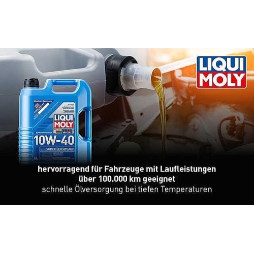 LIQUI MOLY Motoröl Super Leichtlauf 10W-40 15 Liter Set Satz 3x5 Liter Kanister