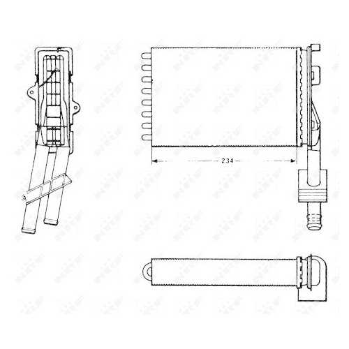 NRF W&auml;rmetauscher, Innenraumheizung EASY FIT 58620
