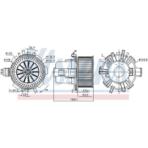 NISSENS Innenraumgebl&auml;se 87763