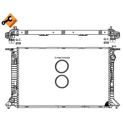 NRF Kühler, Motorkühlung EASY FIT 53065
