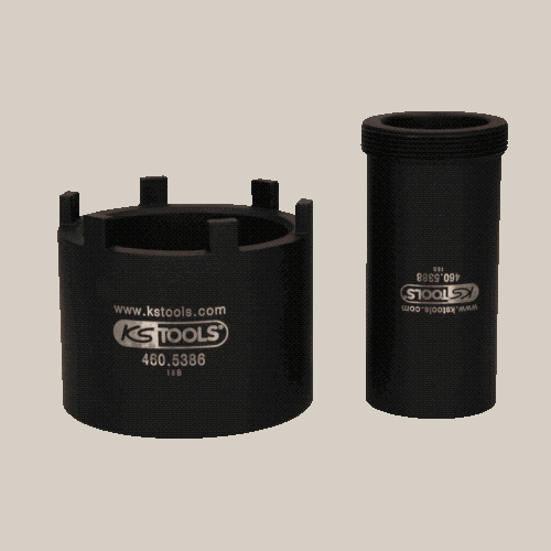 Nutmuttern-Schl&uuml;ssel-Satz mit F&uuml;hrungsrohr f&uuml;r Mercedes75 mm 2-tlg KS TOOLS