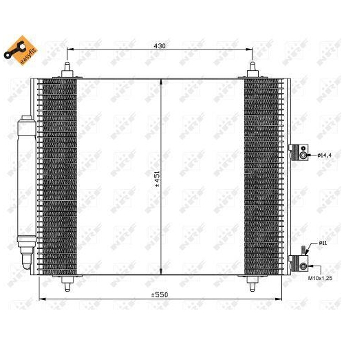 NRF Kondensator, Klimaanlage EASY FIT 35669