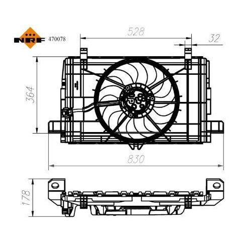 NRF L&uuml;fter, Motork&uuml;hlung 470078