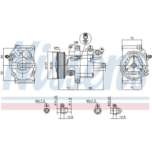 NISSENS Kompressor, Klimaanlage ** FIRST FIT ** 89399