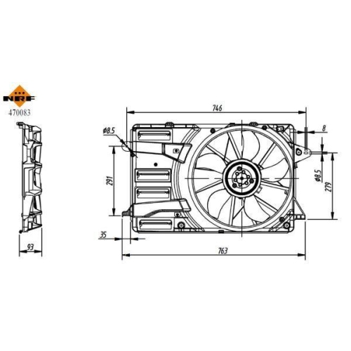 NRF L&uuml;fter, Motork&uuml;hlung 470083