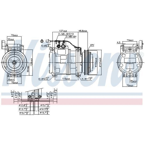 NISSENS Kompressor, Klimaanlage ** FIRST FIT ** 89699