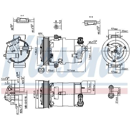 NISSENS Kompressor, Klimaanlage ** FIRST FIT ** 890057
