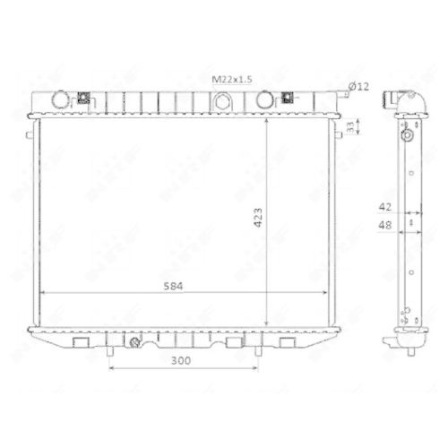 NRF K&uuml;hler, Motork&uuml;hlung EASY FIT 53947